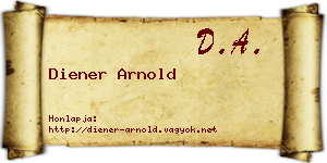 Diener Arnold névjegykártya