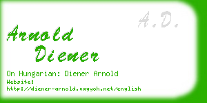 arnold diener business card